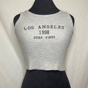 ZARA Cropped Grey Tank Top